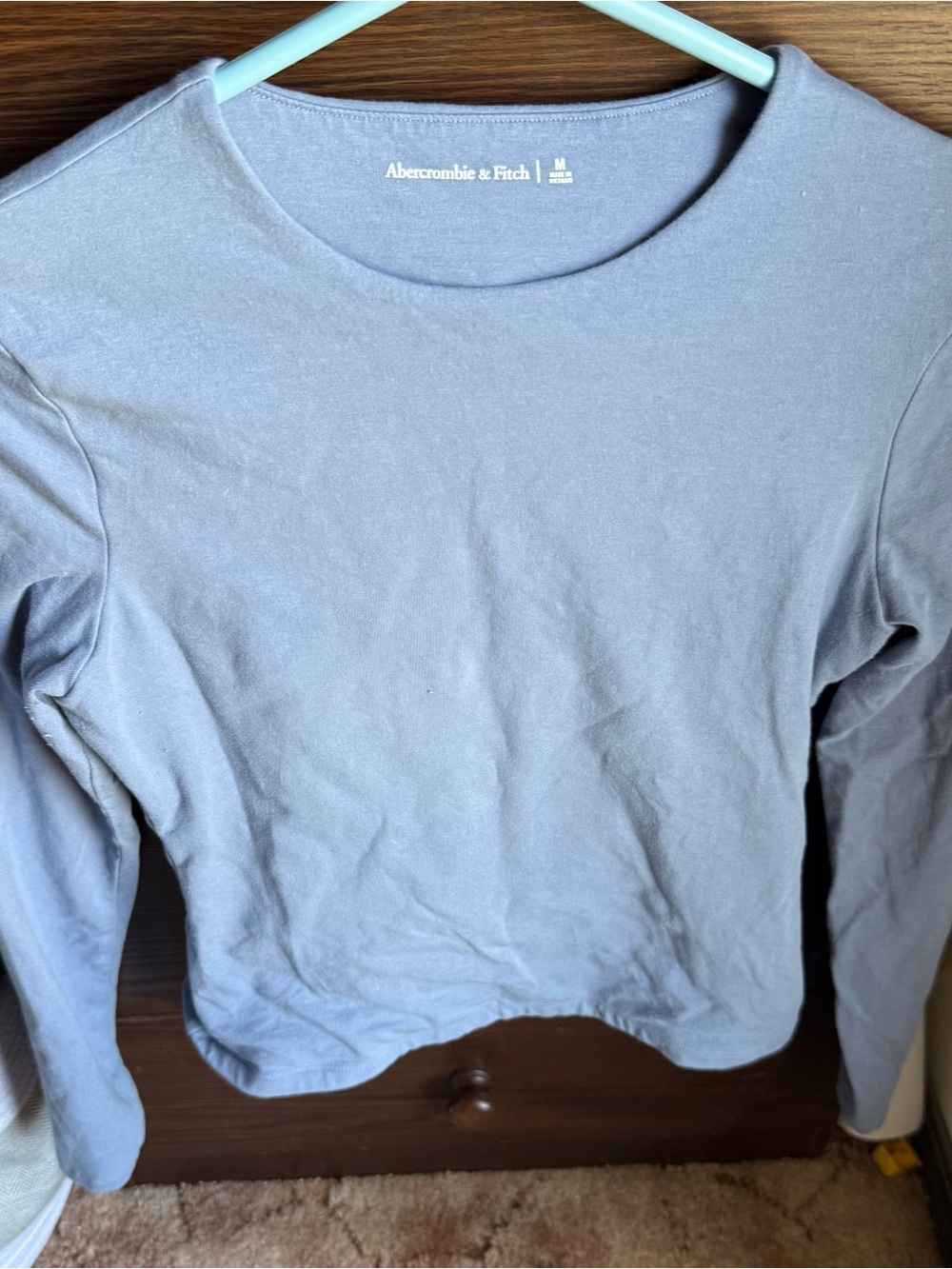 Abercrombie & Fitch Light Blue Long Sleeve Crewneck